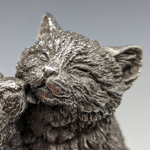 UK Country Artists Two Kittens Sterling Silver Sculpture Figurine